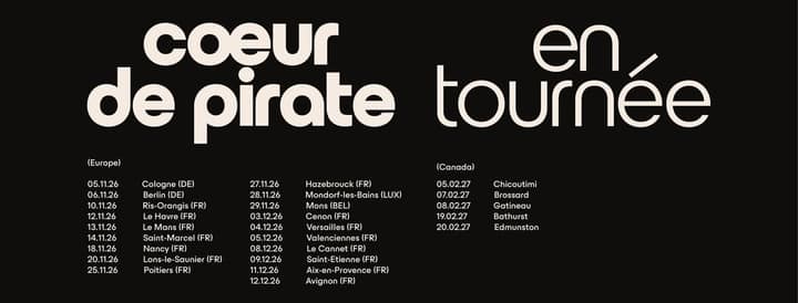 Cœur de pirate relance la machine avec cinq mots et un lien de billets